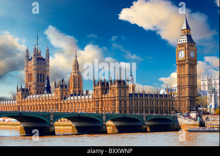 Häuser des Parlaments, Westminster, London Stockfoto