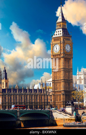 Häuser des Parlaments, Westminster, London Stockfoto