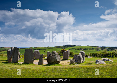 DROMBEG Stone Circle, County Clare, Irland Stockfoto