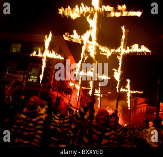 Lewes Bonfire Night Guy Fawkes Prozession Stockfoto