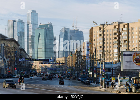 Bolshaya Dorogomilovskaya Straße in Moskau Stockfoto