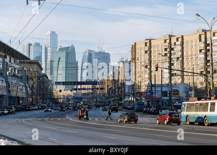 Bolshaya Dorogomilovskaya Straße in Moskau Stockfoto