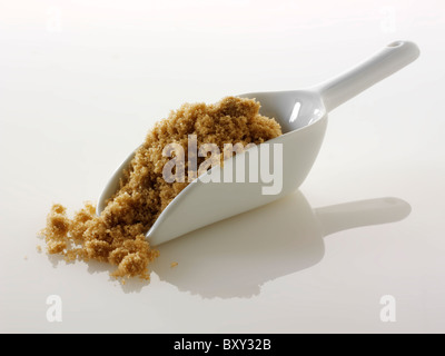 Leichte Moscavado granulierter Zucker Stockfoto