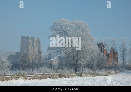 Winter, Ashby Burg, Ashby De La Zouch, Leicestershire, England, UK Stockfoto