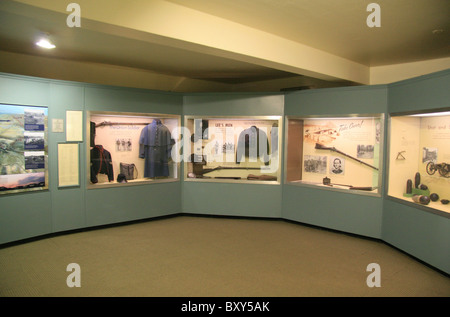 Ein Unionssoldaten Display am American Civil Krieg Fredericksburg Battlefield Visitor Center, Virginia, USA. Stockfoto