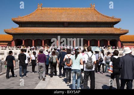 Palast der Himmlischen Reinheit, Qian Qing Gong, die Verbotene Stadt, GuGong, Peking, China Stockfoto