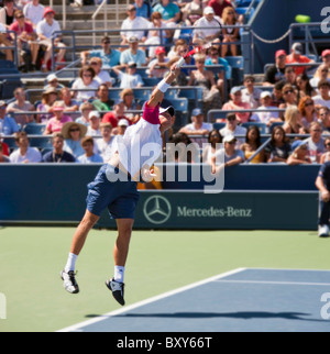 2010 US Open Tennis Spieler Service Flushing Meadow Queens NYC Stockfoto