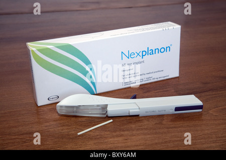 Das Nexplanon weibliche langfristig empfängnisverhütende Implantat für die lange wirkenden reversiblen Empfängnisverhütung Stockfoto