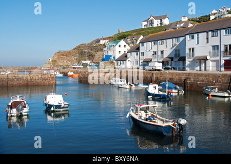 Angelboote/Fischerboote im Hafen von Portreath, Cornwall, uk Stockfoto