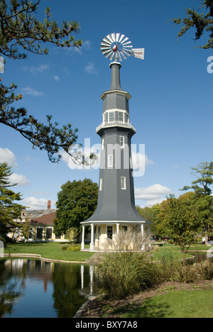 Windmühle und Restaurant entlang der Route 66 in Illinois, USA Dwight Stockfoto