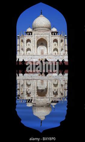 Eine abstrakte Sicht auf das Taj Mahal in Indien Stockfoto