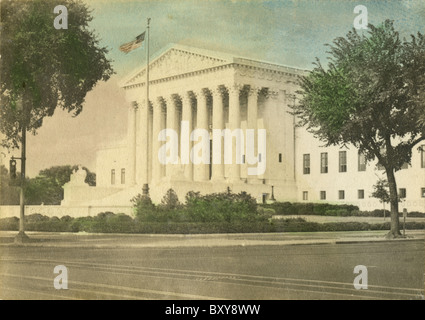 Ca. 1910er Jahre Hand-getönten Foto von der Supreme Court, Washington DC, USA. Stockfoto