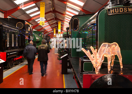 Großbritannien, England, Yorkshire, Leeds, Middleton Eisenbahn Lokomotive Schuppen Museumsausstellung von Dampfloks Stockfoto