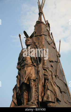 Nahaufnahme von Tammany Regiment Memorial, Gettysburg National Military Park, Pennsylvannia, Vereinigte Staaten. Stockfoto