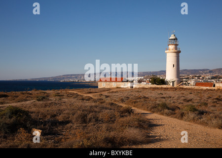 Leuchtturm Paphos, Paphos, Zypern. Stockfoto