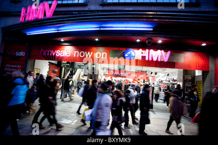 HMV Oxford Street Shop, London, England, Großbritannien. Stockfoto