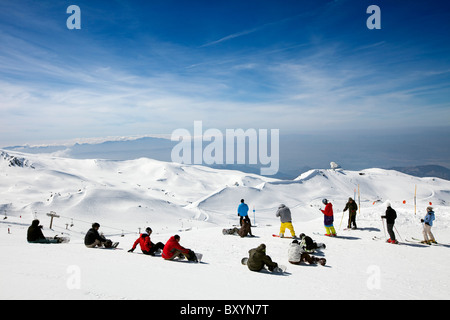 Estacion Esqui Sierra Nevada Granada Andalusien España Skistation Andalusien Spanien Stockfoto