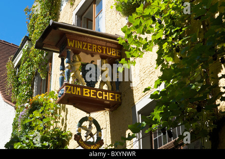 Restaurant in Meersburg, Bodensee, Baden-Württemberg, Deutschland Stockfoto