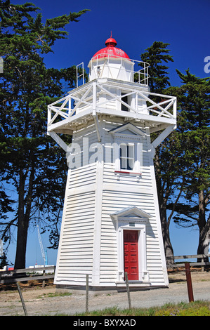 Das historische Blackett's Lighthouse, Maori Hill, Caroline Bay, Timaru, Canterbury, Südinsel, Neuseeland Stockfoto