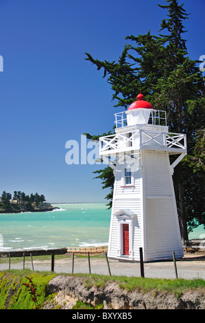 Das historische Blackett's Lighthouse, Maori Hill, Caroline Bay, Timaru, Canterbury, Südinsel, Neuseeland Stockfoto