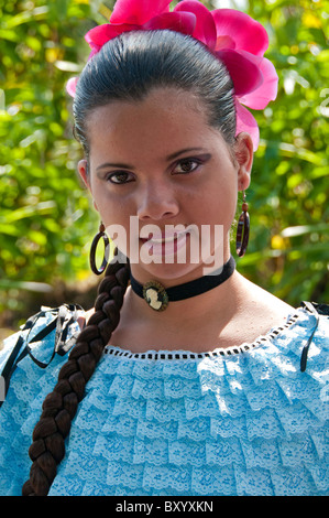 Feierlichkeiten zum Tag der Young costaricanischen Frau Costa Rica Costa Rica Central Valley Stockfoto