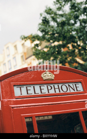 Telefonzelle in London England Stockfoto