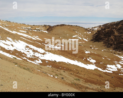 Vulkanische Landschaft unter dem Berg Teide, Teneriffa, Islas Canarias (Kanarische Inseln), Spanien. Stockfoto