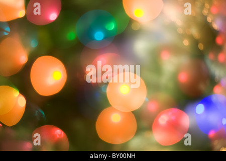 Bild von Weihnachten Hintergrund mit bunten Mustern und Unschärfen Stockfoto