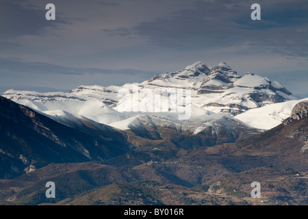 Las Tres Sorores Gipfel - Añisclo, Monte Perdido und Marboré, Nationalpark Ordesa und Monte Perdido, Huesca, Spanien Stockfoto