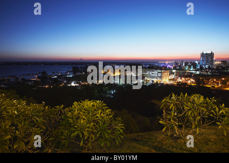 Ansicht der Stadt Maputo bei Sonnenuntergang, Maputo, Mosambik Stockfoto