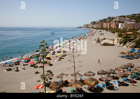 Playa Velilla Almunecar Costa Tropical Granada Andalusien España Velilla Strand Costa tropical Almunecar Granada Andalusien Spanien Stockfoto