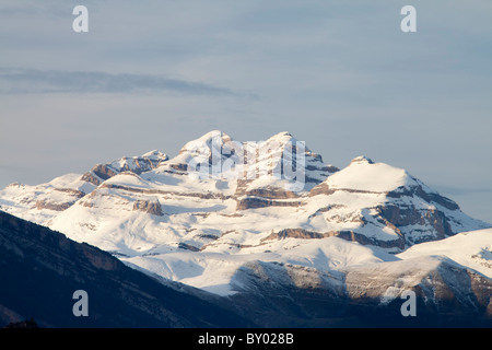 Las Tres Sorores Gipfel - Añisclo, Monte Perdido und Marboré, Nationalpark Ordesa und Monte Perdido, Huesca, Spanien Stockfoto