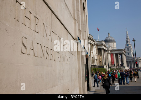 Sainsbury-Flügel der National Gallery Stockfoto