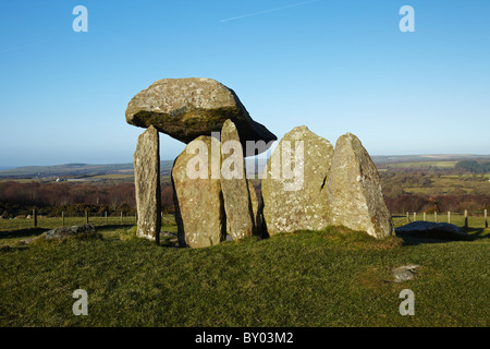 Rhonddatal Ifan, neolithische Grabkammer, Pembrokeshire, West Wales, UK Stockfoto