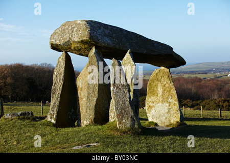 Rhonddatal Ifan, neolithische Grabkammer, Pembrokeshire, West Wales, UK Stockfoto