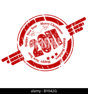 Jahr 2011 geschmückt Stempel symbol Stockfoto
