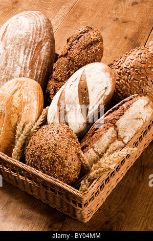 Verschiedene Arten von Schwarzbrot Stockfoto