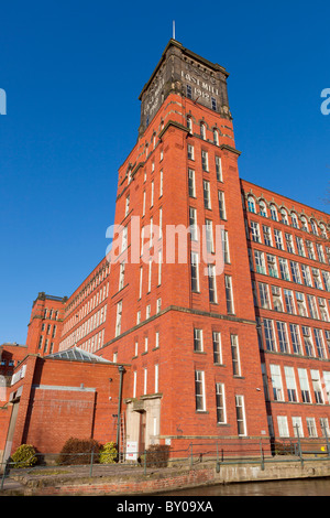 Belper Mill Derwent Valley Mills World Heritage Site East Mill Tower von Strutt's Mill Belper North Mill Belper Derbyshire Amber Valley England UK Stockfoto