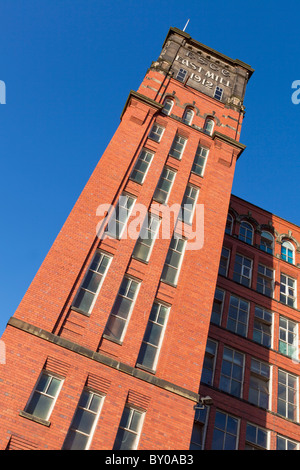 Belper Mill Derwent Valley Mills World Heritage Site East Mill Tower von Strutt's Mill Belper North Mill Belper Derbyshire Amber Valley England UK Stockfoto