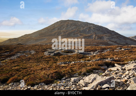 Hütte Kreisen im Tre'r Ceiri Eisenzeit Fort auf Yr eIFL.NET auf Lleyn Halbinsel / Pen Llyn. Llanaelhaearn, Gwynedd, Nordwales, UK. Stockfoto