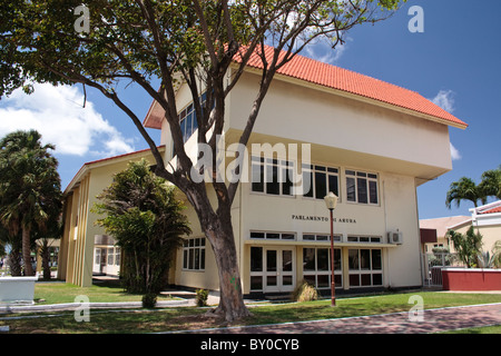 Parlamento di Aruba Regierungsgebäude Aruba Stockfoto