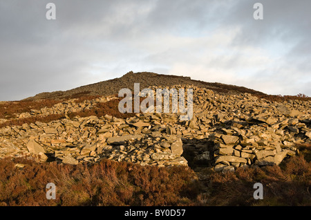 Llanaelhaearn, Gwynedd, North Wales, UK, Großbritannien. Hütte Kreisen im Tre'r Ceiri Eisenzeit Fort auf Yr eIFL.NET auf der Halbinsel Lleyn Stockfoto