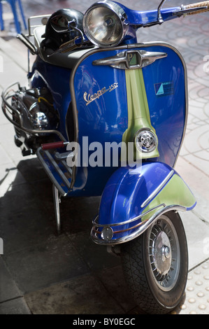 Oldtimer Vespa Roller Chinatown Bangkok Thailand Stockfoto