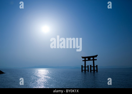 Torii-Tor im Biwa-See, Takashima, Shiga, Japan Stockfoto