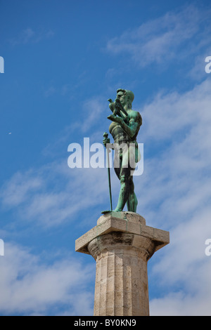 Ein Denkmal von Victor (auf Serbisch - "Pobednik"), Belgrad, Kalemegdan Festung, Werk des Bildhauers Ivan Mestrovic, Serbien, Europa Stockfoto