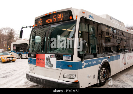 Nähe der 59th Street, Manhattan, 5th Avenue, New York City, Schneesturm, 26. Dezember 2010 Stockfoto