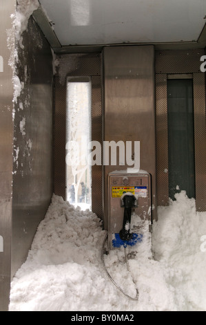 Nähe der 59th Street, Manhattan, 5th Avenue, New York City, Schneesturm, 26. Dezember 2010 Stockfoto