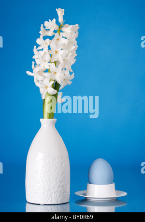 weiße Perle Hyazinthe in der vase Stockfoto