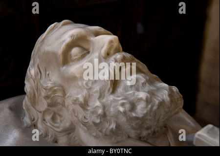 Detail eines der Herzöge von Norfolk Grab in Fitzalan Kapelle, Arundel Castle, West Sussex, UK Stockfoto