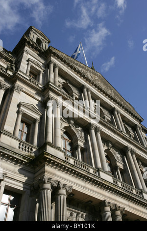 Stadt in Glasgow, Schottland. Die William Young erbaute City Chambers ist Heimat von Glasgow City Council und der Herr Probst von Glasgow Stockfoto